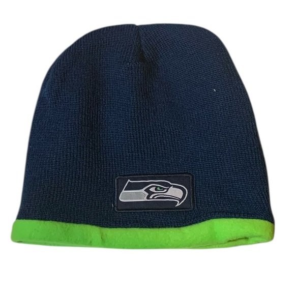 Other - Seattle Seahawks NFL Knit Beanie Hat Cap Blue Green OSFM Winter Gear